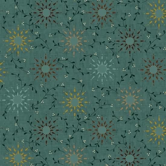 Prairie Vine Backing by Kim Diehl 6235-11 Teal