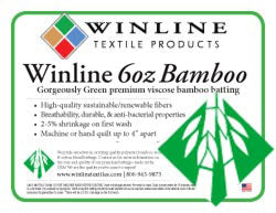 Winline 100% Bamboo Quilt Batting 6 oz. 120" wide