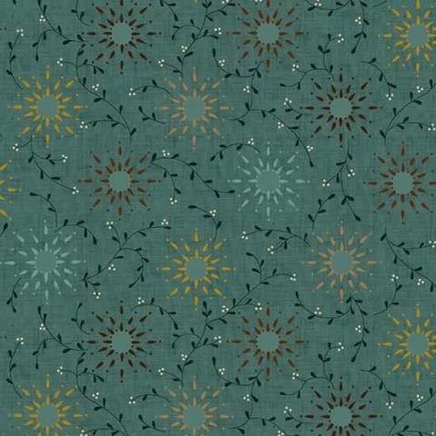 Prairie Vine Backing  by Kim Diehl 6235-11 Teal